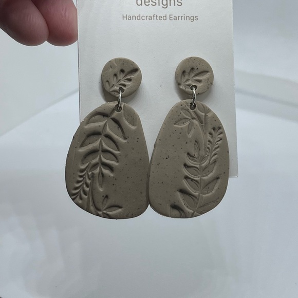 Large Handmade Clay Earrings - Picture 13 of 13